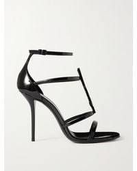 Saint Laurent - Cassandra Logo Plaque 110mm Sandals - Lyst