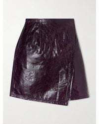 Co. - Leather Mini Wrap Skirt - Lyst