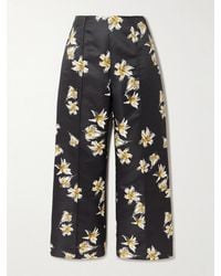 Emilia Wickstead - Daffy Paneled Floral-Print Faille Wide-Leg Pants - Lyst