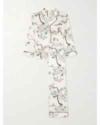 Olivia Von Halle - Lila Floral-Print Silk-Satin Pajama Set - Lyst
