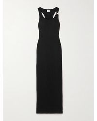 Jean Paul Gaultier - Midikleid Aus Gerippter Baumwolle Mit Verzierung - Lyst