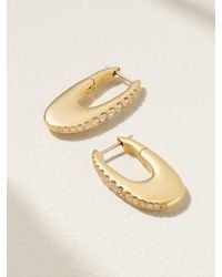 Melissa Kaye - Lulu Medium 18-Karat Diamond Hoop Earrings - Lyst
