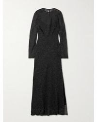 SIR. - Lisander Layered Polka-Dot Silk-Chiffon Maxi Dress - Lyst