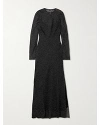 SIR. - Lisander Mehrlagiges Maxikleid Aus Seidenchiffon Mit Punkten - Lyst