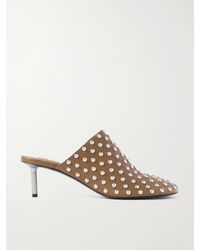 Jil Sander - Mules Aus Leder Mit Nieten - Lyst