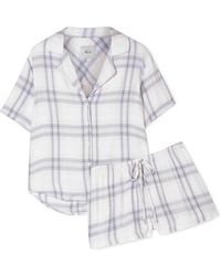 Rails Pyjama Aus Kariertem Flanell - Blau