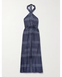 lemlem - Net Sustain Ajani Neckholder-Midikleid Aus Charmeuse Mit Streifen - Lyst