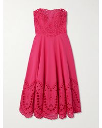 Charo Ruiz - Marlin Broderie Anglaise Cotton-Blend Midi Dress - Lyst