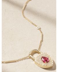 Jacquie Aiche - Kette Aus 14 Karat Mit Turmalin Und Diamanten - Lyst