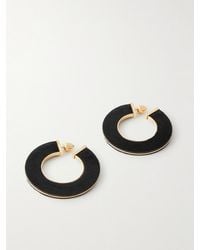 Alaïa - Tone Calf Hair Hoop Earrings - Lyst