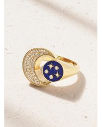 Sydney Evan - Celestial 14-Karat, Lapis Lazuli And Diamond Ring - Lyst