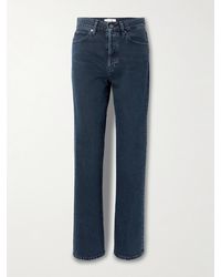 FRAME - The Vertical High-Rise Straight-Leg Jeans - Lyst