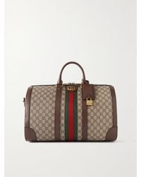 Gucci - Sac De Week-End En Toile Enduite Imprimée À Finitions En Cuir Savoy - Lyst