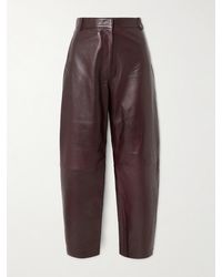 St. Agni - Leather Tapered Pants - Lyst