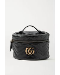 Gucci Gg Marmont Quilted Leather Cosmetics Case - Black