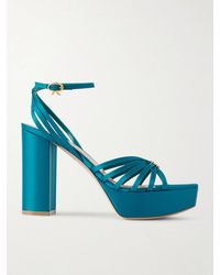 Gianvito Rossi - Rita 110 Satin Platform Sandals - Lyst