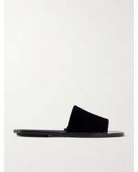 TOTEME - Studded Velvet Slides - Lyst