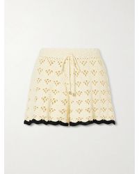 Zimmermann - Aster Crochet Cotton Shorts - Lyst