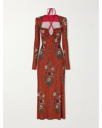 Johanna Ortiz - Festive Performance Gathered Floral-Print Stretch-Jersey Midi Dress - Lyst