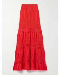 Escvdo - Reflejo Crocheted Cotton Maxi Skirt - Lyst