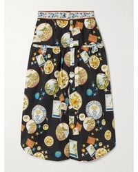 FARM Rio - Jupe Midi En Coton Imprimé - Lyst