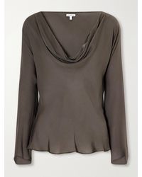 Kallmeyer - Wilka Draped Silk-Georgette Blouse - Lyst