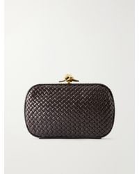 Bottega Veneta - Knot Intrecciato Leather Clutch - Lyst