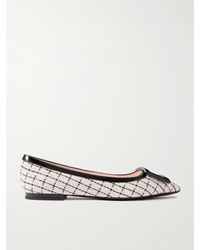 Roger Vivier - Gommettine Ballerinas Mit Spitzer Kappe Aus Tweed Mit Lacklederbesätzen - Lyst