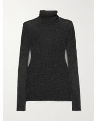 Isabel Marant - Izzi Pullover Aus Metallic-Strick Mit Stehkragen - Lyst
