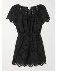 Matteau - Scalloped Broderie Anglaise Cotton Mini Dress - Lyst