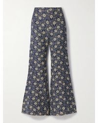 Alix Of Bohemia - Farah Wool And Cotton-Blend Jacquard Flared Pants - Lyst