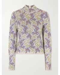 Rabanne - Intarsia-Knit Turtleneck Sweater - Lyst