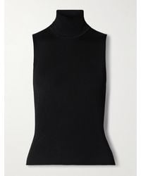 KHAITE - Benita Ribbed-Knit Turtleneck Top - Lyst