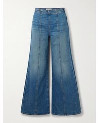 Ulla Johnson - The Bianca Paneled High-Rise Wide-Leg Jeans - Lyst