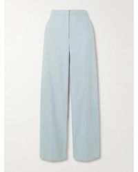 Loulou de Saison - Zora Textured Cotton-Blend Twill Wide-Leg Pants - Lyst