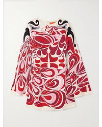 La DoubleJ - Icon Supremes Printed Crepe Mini Dress - Lyst