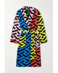Versace Cotton-terry Jacquard Robe - Red