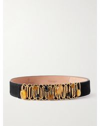 Sonia Petroff - Loop De Loop Embellished Suede Belt - Lyst