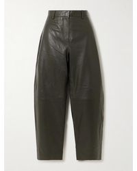 St. Agni - Leather Tapered Pants - Lyst