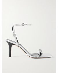 Aeyde - Hallie Sandalen Aus Metallic-Leder - Lyst