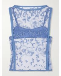 SIR. - Leif Embroidered Tulle Top - Lyst