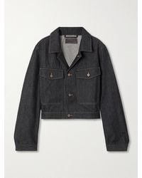 Lemaire - Cropped Organic Denim Jacket - Lyst