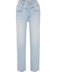 RE/DONE Double Yoke High-rise Straight-leg Jeans - Blue