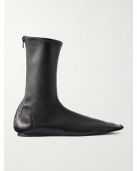 KHAITE - Marlene Leather Ankle Boots - Lyst