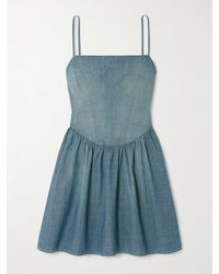 RE/DONE - Net Sustain + Pamela Anderson Organic Cotton-Chambray Mini Dress - Lyst