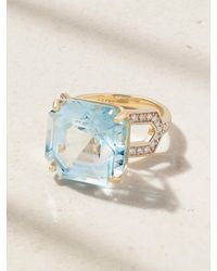 Mateo - 14-Karat, Topaz And Diamond Ring - Lyst