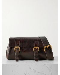 Dries Van Noten - Snake-Effect Leather Shoulder Bag - Lyst