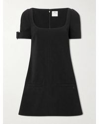 Courreges - Minikleid Aus Crêpe Mit Schnalle - Lyst