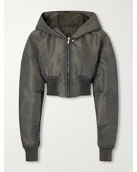 Rick Owens - Hooded Cropped Padded Shell Jacket - Lyst