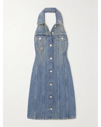 Givenchy - Denim Halterneck Dress - Lyst